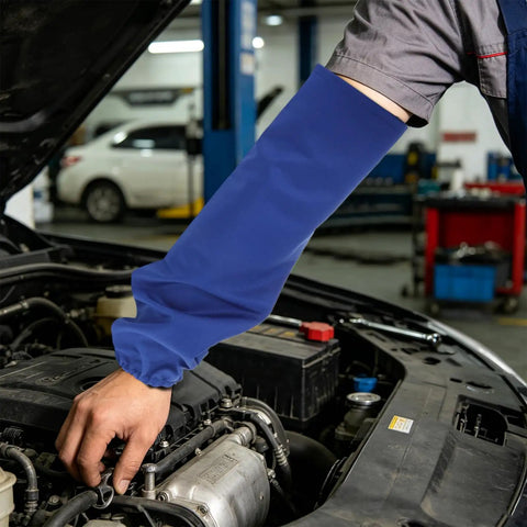 Heavy Duty Fireproof Welding Arm Guards One Pair 17 Inch Sleeve Set Heat Resistant Arm Protectors For Blue Collar Crews And Garage Grinders To Stay Bulletproof