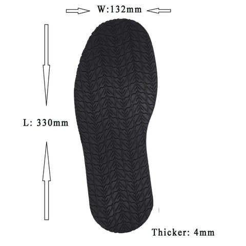 Full Rubber Outsole Replacement For Shoes 4mm Thick One Pair Black Ideal For Work Boots And Safety Shoes Plus Flat Shoes Heavy Duty Non Slip Sole High Grip