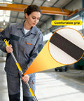 Person using Heavy Duty Commercial Mop With 54 Inch Handle And 53 Inch Stainless Steel Mop Handle Wet Cotton Mop Head in workshop.