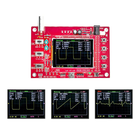 Digital Oscilloscope Kit High Precision 1Msps Real Time Sampling And Twelve Bit Resolution With Two Point Four Inch TFT Display
