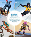 Adult And Kid Skating Protective Gear Set With Vented Helmet And Adjustable Straps For Beginners To Pros use scenarios image