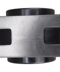 Top view of Type-E pillow block bearing, 2-1/2 in, heavy-duty two-bolt mount, metal housing.