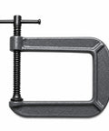 Beefy Heavy Duty Deep Reach C Clamp For Welding And Woodworking Extra Deep Throat Reach Four Point Three Inch And Two Point Eight Inch Jaw Opening Forged Steel G Clamp With Trapezoidal Thread And Swivel Pad For DIY Craft Projects, forged steel