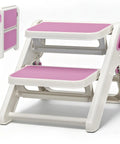 Top Shelf Folding Toddler Step Stool Built Solid For Your Little Munchkins, pink color, anti-slip, folds flat, supports 110 lbs.