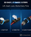 50 Pack Quick Wire Connectors Kit No Solder Push In Double Wire Plug In Connector With Locking Buckle visual steps