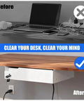 Kick Desk Chaos To The Curb With This Sleek Undermount Drawer Locker offering smooth ball bearing slides and a locked charging tray.