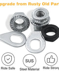 All In One Bike Axle Nuts And Safety Washers Kit 24 Pack M8, M9.5, M10 Sizes Front and Rear Steel