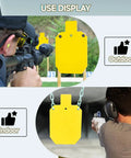 AR500 Steel Target For Shooting Range 1/2 Inch Thick 10 By 16 Inch Gong Silhouette in Yellow Finish for Outdoor and Indoor Use