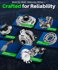 Components of Beefed Up Alternator For Mazda 5 L4 2.3L 2008 2009 2010 110 Amp 12 Volt Clockwise Rotation 6 Groove Pulley
