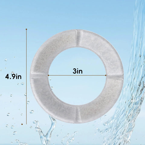 4 Pack Replacement Filters For Round Dog Water Bowl Fits 8L 2.1Gal 10L 2.6Gal 12L 3.17Gal 14L 3.7Gal Models Easy Swap