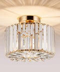 7.9 Inch Modern Crystal Ceiling Light Fixture LED Mini Crystal Chandelier Flush Mount For Bathroom Kitchen Bedroom Hallway
