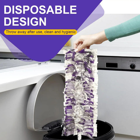 5X Cleaning Power Mop Pads Compatible With Swiffer PowerMop For Disposable Mopping Refills On Multi Surface Wood Floors Replacement Pads 32 Pack Ideal For Hardwood And Tile Surfaces Easy To Use, disposable mop pad close-up