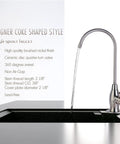 Heavy Duty Brushed Nickel RO Drinking Water Faucet for Under Sink Filtration Systems 360 Degree Swivel Quarter Turn Handle Lead Free Solid Brass With Ceramic Disc Non Air Gap Design Ideal Upgrade