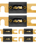 Top Shelf Anl Fuse 6 Pack 250 Amp Gold Plated Circuit Protection For Cars Boats Trucks And Motorcycles 12V 24V heavy-duty fuses
