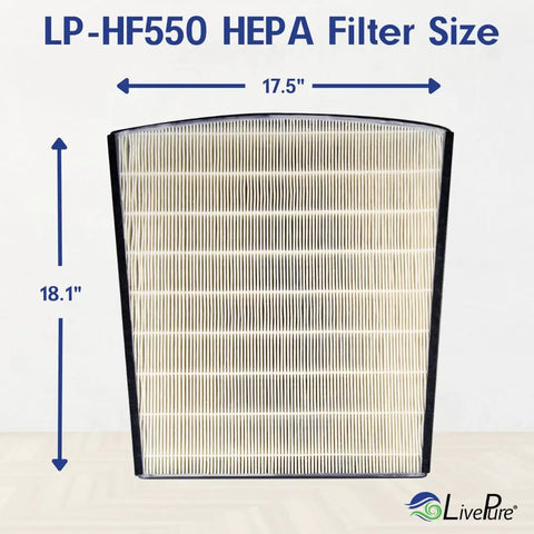 Top Rated True HEPA Replacement Filter For Bali Series Air Purifiers LP550TH LP550THP LP560 17.5x18.1 inches