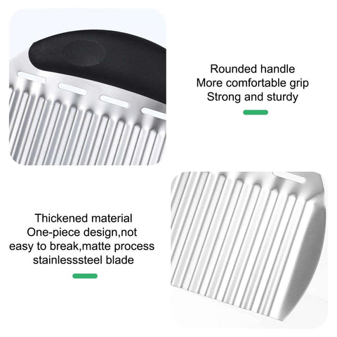 YBEATY 2-pack large crinkle cutter with stainless steel wavy blade and black rounded handle