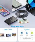 2 In 1 NFC Smart Card Reader With Contact And Contactless CAC Reader for DOD Military IDs and Bank Chip Cards USB C Compatible