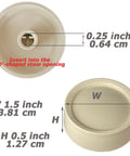 Five Pack Replacement Rotary Dimmer Fan Speed Control Knob Set With D Shaped Shaft Ivory Finish Quarter Inch Diameter Slim Profile
