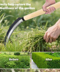 Mini Stainless Steel Serrated Blade Handheld Wooden Handle Sickle Tool Set Compact And Lightweight 2 Pack in garden use
