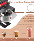Universal cup compatibility of Full Auto Cup Sealing Machine For Bubble Tea Spots 88 89 90 95 Mm Electric Boba Sealer