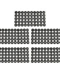 Ten Sheets Of Round 1 To 50 Waterproof Number Labels Self Adhesive Identification Stickers For Organization Filing Toolboxes Lockers Office Supplies Inventory And Labeling Projects At Home Or In The Office. black round PVC labels on sheets