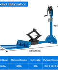 Blue Car Body Sheet Metal Repair Kit With Adjustable Dent Puller dimensions with 92cm height and 154cm length.