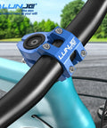 31.8mm MTB Bike Stem 45mm Short Reach Built Tough In CNC 6061 T6 Aluminum Anodized Blue With Sandblasted Matte Finish