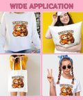 6 Pack Cute Babys Monkey DTF Transfers Pack For T Shirts And DIY Clothing Ready To Press Heat Transfer Stickers shown on various items