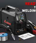 3 In 1 Flux MIG Arc And Lift TIG Welder 110V Inverter With Large LCD Screen Portable Multi Process Welding Machine set up