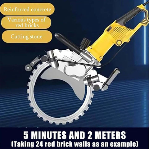 Heavy Duty Concrete Ring Saw Boasting 5000W Brushless Motor for cutting reinforced concrete and red bricks.