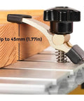Aluminum T Track Clamp Kit For CNC Routers 2 Pack with Plate Clamps fits 16mm T Slot Table, close-up of adjustable clamp
