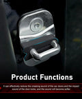 Heavy Duty Silicone Car Door Shock Absorber Pads To Ditch Door Smacks For Smooth Quick Closures Universal Noise Dampening Auto Silencer close-up on installation.