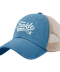Cool Uncle Club EST 2026 Like A Dad But Cooler Mesh Snapback Hat For Women Adjustable Trucker Cap Lake Blue front view