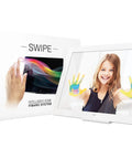 Hands Free Z Wave Gesture Controller for Smart Homes, No Touch Swipe Pad That Recognizes Six Gestures and Sequences Up Down Left Right Circle Left Circle Right Not HomeKit Compatible White shown with packaging.