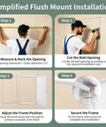 Step-by-step installation guide for Top Grade Flush Mount Access Panel For Drywall Walls 24X36 Inch Hidden Steel Door.