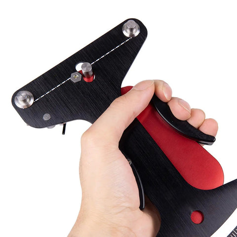 Hand holding Pro Grade Spoke Tension Meter For Bicycle Wheels Aluminum Alloy Measurement Tool With Accurate Readings