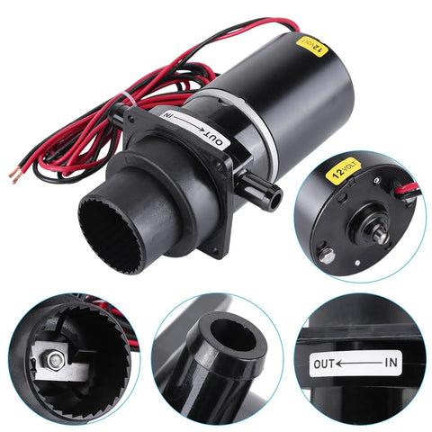 12V Motor Pump Assembly For Marine Electric Toilet Replacement Compatible With Jabsco 37010 Series And 74001 2460, close-up view