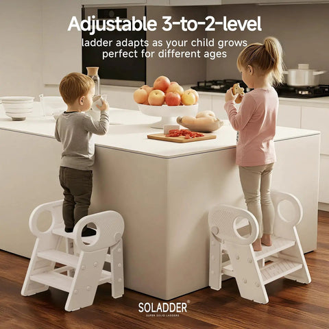 Super Handy Adjustable Foldable Toddler Step Stool For Bathroom Sink Nifty Anti Slip Three In One Kids Climbing Aid Rock Solid Lightweight Gray Helper Easy Setup Smooth Operation Safe Grip Non Skid Surfaces Top Shelf Quality