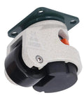 Heavy Duty Leveling Casters With Height Adjustable Pads And Smooth Rolling Wheels For Workbenches And Cabinets That Are Built Like A Tank And Handle Serious Weight Without Breaking A Sweat close-up view showing caster wheel and mounting plate.