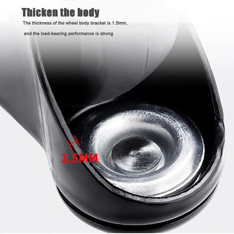 Pro Level 4 Pack Trolley Swivel Caster Wheels With Silent Rubber Brakes And Cushioned Treads Perfect For Furniture Replacement Easy M6 M8 M10 Hardware Hookup Smooth Riding Heavy Duty Rollers