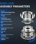 Rear Wheel Bearing And Hub Assembly For Mazda CX9 2007 2008 2009 2010 2011 2012 2013 2014 2015 5 Lug 2 Piece Set AWD Direct Fit
