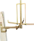 Folding Wire Spool Rack for Floor or Stud Mounting installed, steel cable organizer for Romex wires, mounted on a wooden stud