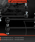 4-piece A-Premium front and rear sway bar link kit with bolts for Toyota/Lexus (2001–2016).