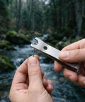 Three Pack Fly Fishing Line Cutter Nippers With Hook Eye Cleaner Stainless Steel Multi Purpose Line Scissors For Braid And Mono Everyday Tackle Must Have Easy Clip And Trim Tool Set, 52mm, stainless steel, hook eye cleaner in use