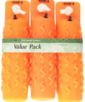 Soft-Mouth Trainer Large 3-Inch By 12-Inch Plastic Dog Training Dummy Blaze Orange 3-Pack With Patented Grip Technology