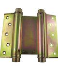 Swing Door Hinge Double Cub Large 39 Steel Yellow Passivated Heavy Duty Hardware For Cabinets And Doors 40 To 45 Millimeter Frame