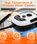 Badass Steam Cleaner For Home Use 2500W Portable Handheld Steamer featuring a powerful design and steam nozzle.