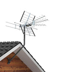 Built Tough Heavy Duty 1.5 Inch Antenna Mounting Pole 35 Inch Long J Mount For Starlink Weather Station And All Antennas Adjustable Pivot Lock Bracket on roof mount