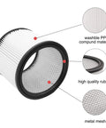 Foam Sleeve and Filter Replacement Kit for 5 Gallon Wet Dry Vacuums Compatible With 90304 90585 90350 90333 Includes 9010700 filter with materials