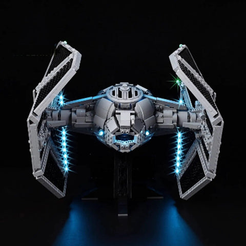 Premium USB Lighting Kit For Lego 75382 Interceptor Aircraft Model, Lighting Components Only, showcasing illuminated cockpit